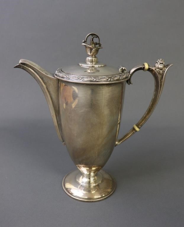 Gorham sterling silver coffee pot, 9h,