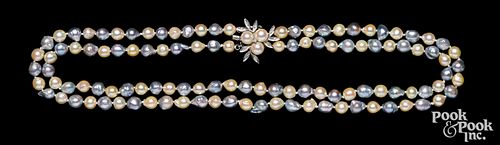 PEARL NECKLACE WITH 14K GOLD CLASPPearl 3115e0