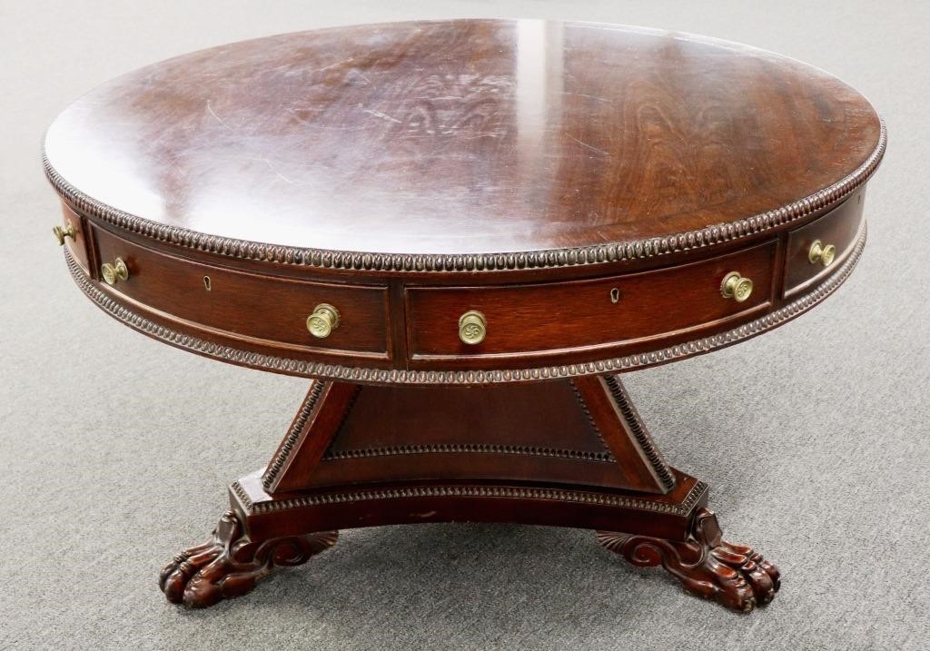 Large mahogany rent table 20th 3115f7