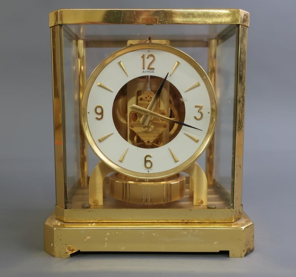 French LeCoultre Atmos clock, 9h x
