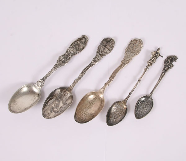 Sterling souvenir spoons; N.Y. Pan Am