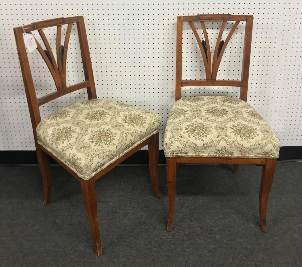 Pair of fruitwood Beidermeier side 31161c