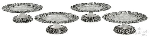 SET OF FOUR STERLING SILVER RETICULATED 31162f