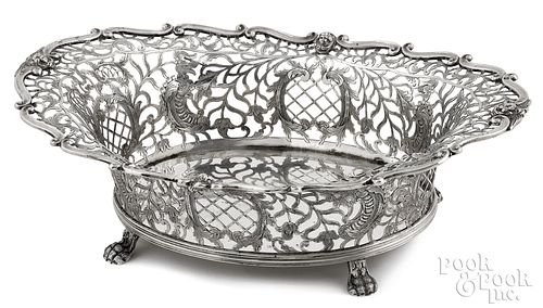 DUTCH RETICULATED SILVER BASKET,