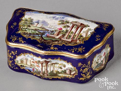 ENGLISH ENAMEL BOX, 18TH C.English