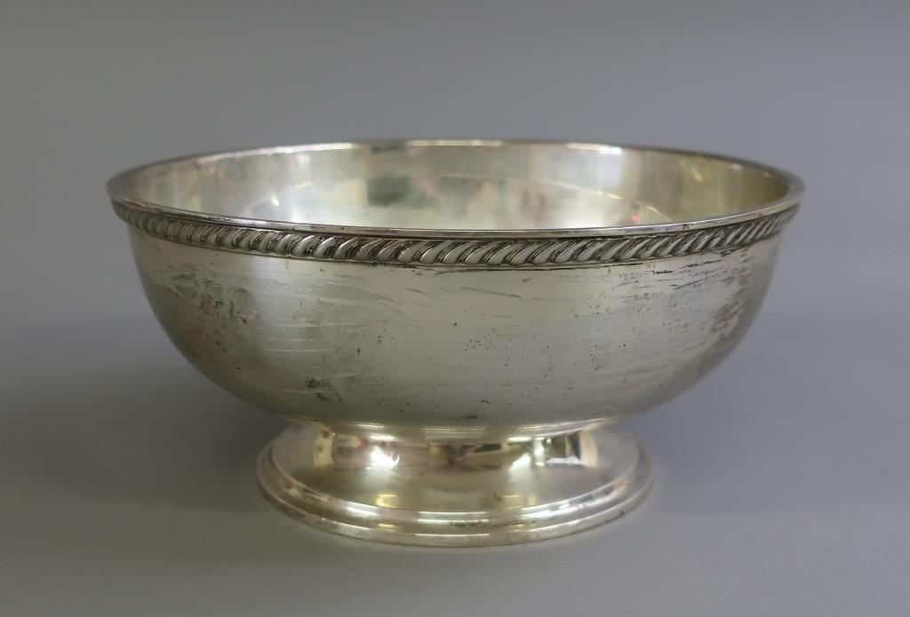Gorham sterling silver bowl, 4h x 9dia,