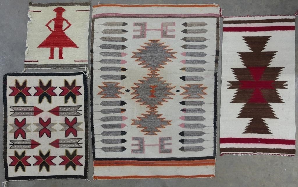 Four Navajo rugs, to include: 