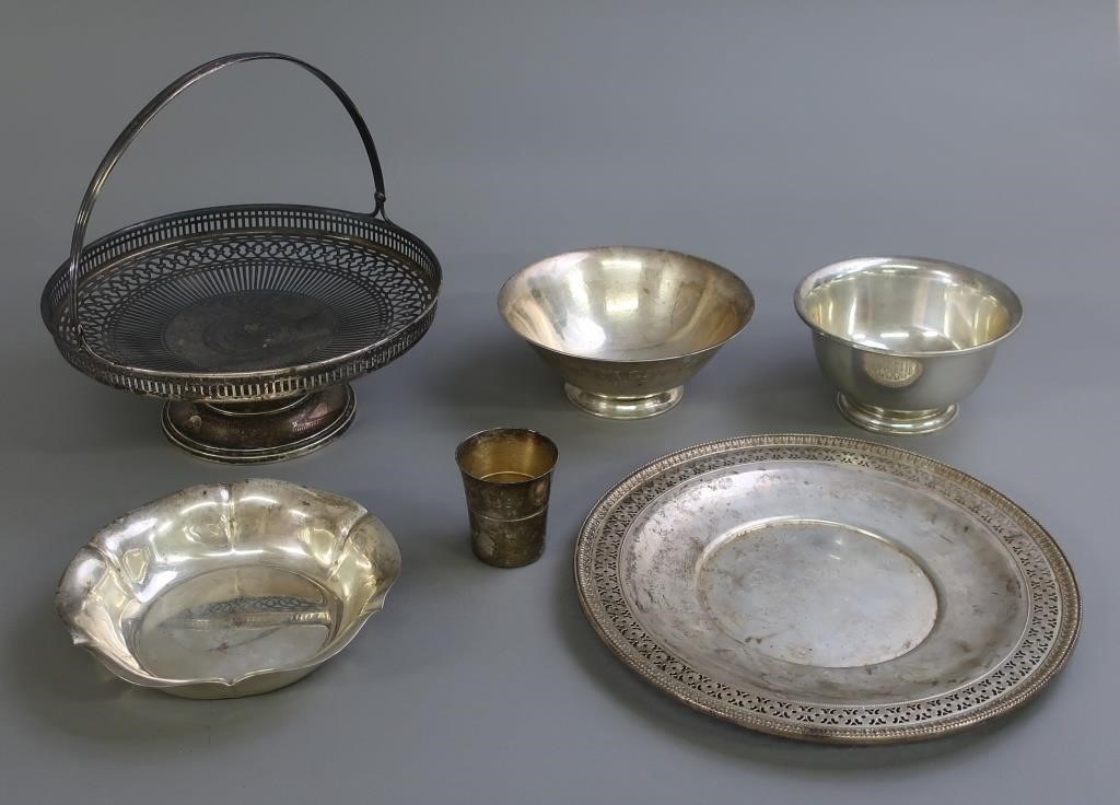 Sterling silver tableware to include