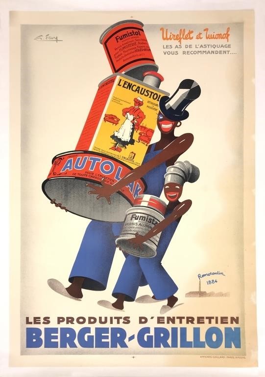 Vibrant vintage French poster laid 31169e