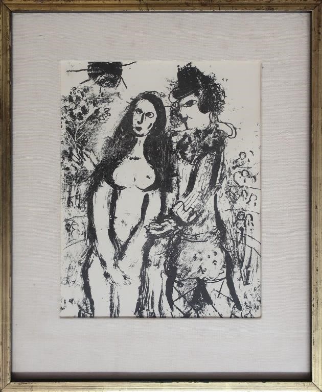 Marc Chagall (1887 - 1985) framed and