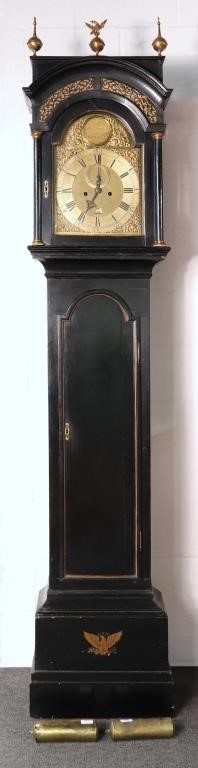 London tall case clock, 18th c., with