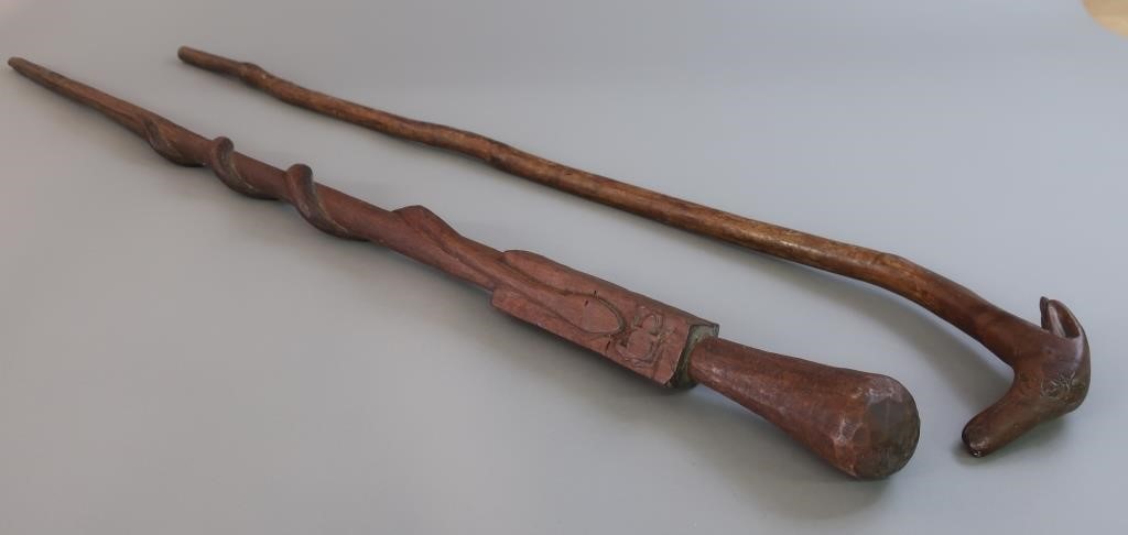 Burl wood root walking stick with