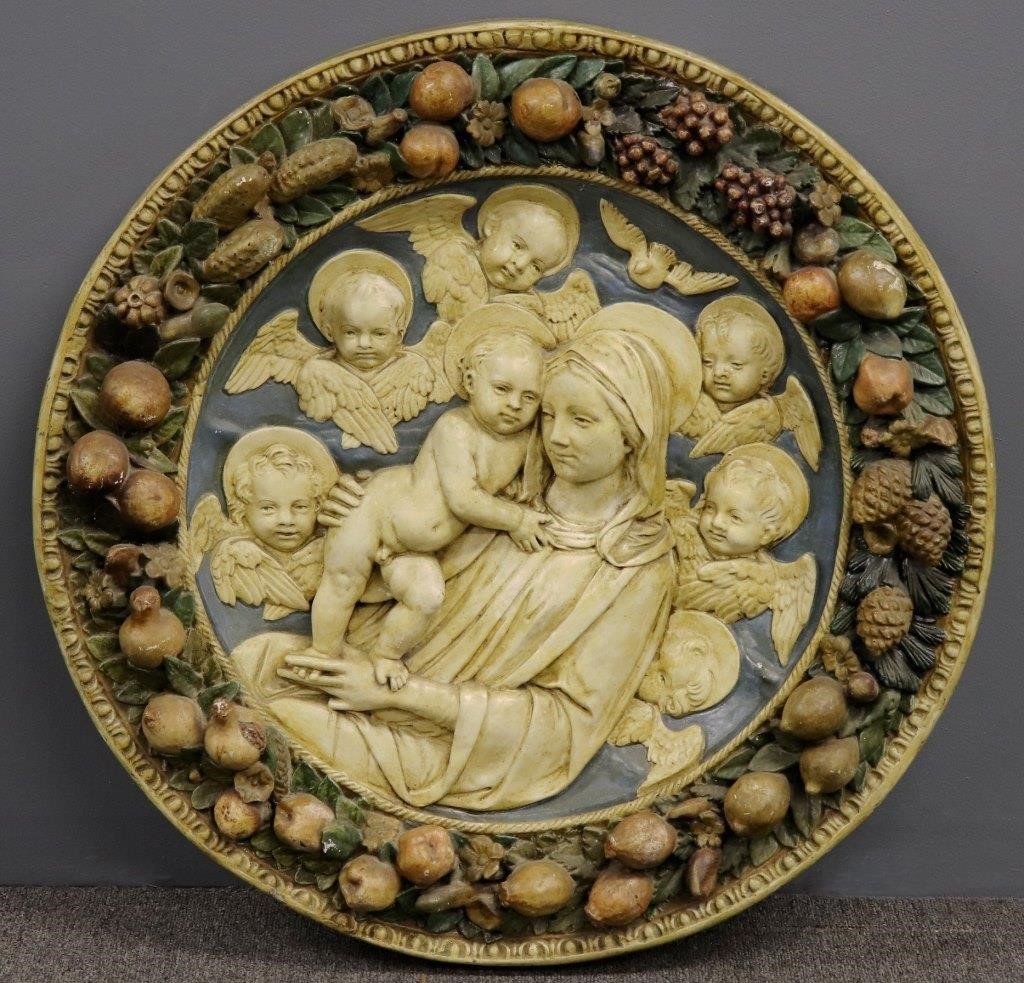 Plaster Italian Della Robbia plaque 311721