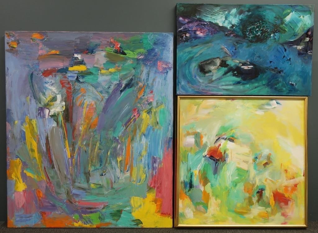 Three large contemporary paintings