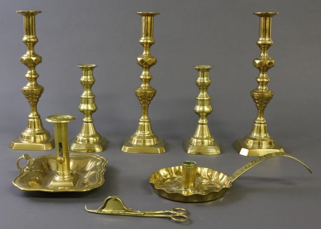 English Victorian candlesticks,