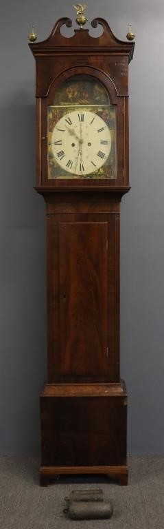 Scottish mahogany tall case clock