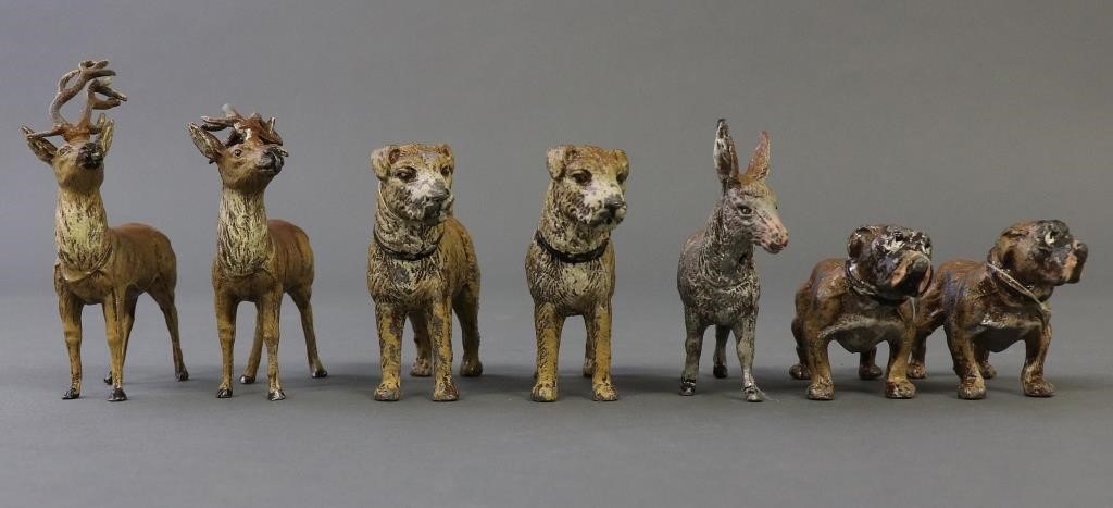 Collection of lead painted animals,