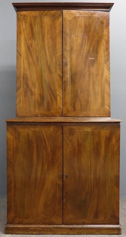 English mahogany inlaid two piece 3117c4