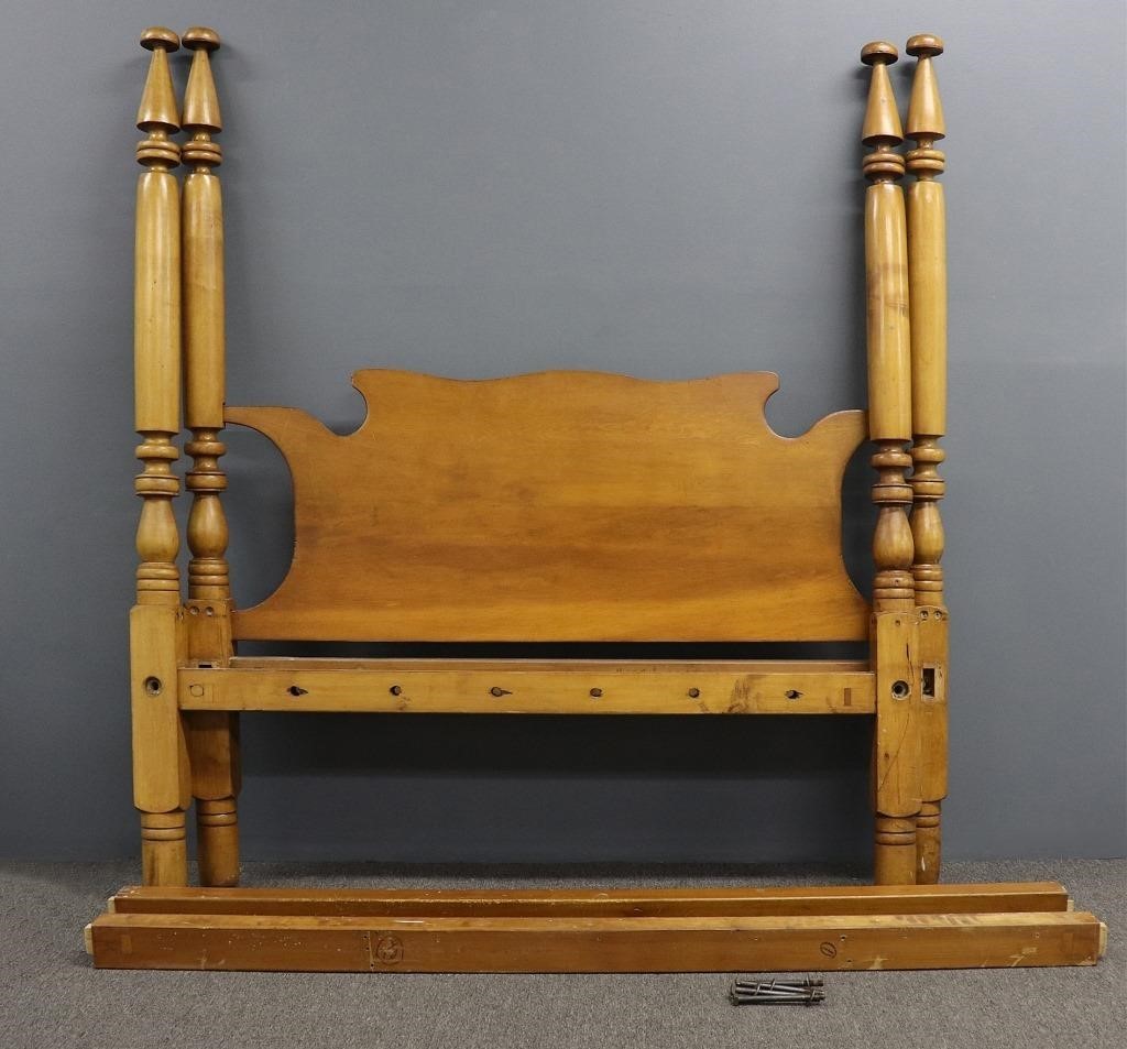 Maple rope bed, 19th c., 72h x 64 1/2w,