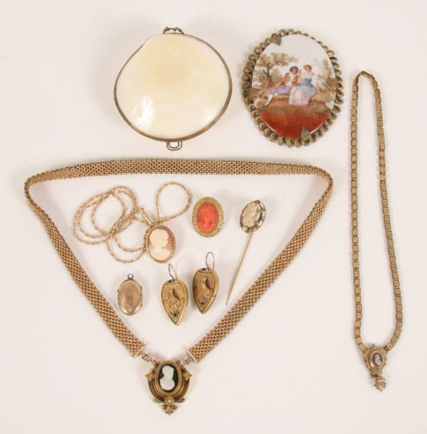 Lot of 9 pieces Victorian jewelry 4e8ca