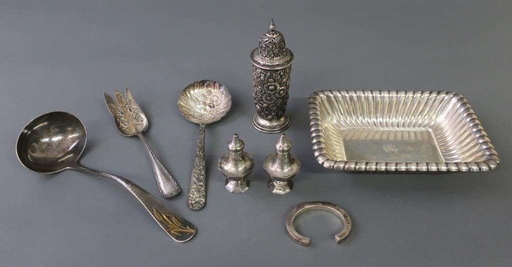 Sterling silver tableware to include