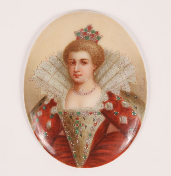 Marie de Medici hand painted miniature 4e8cc
