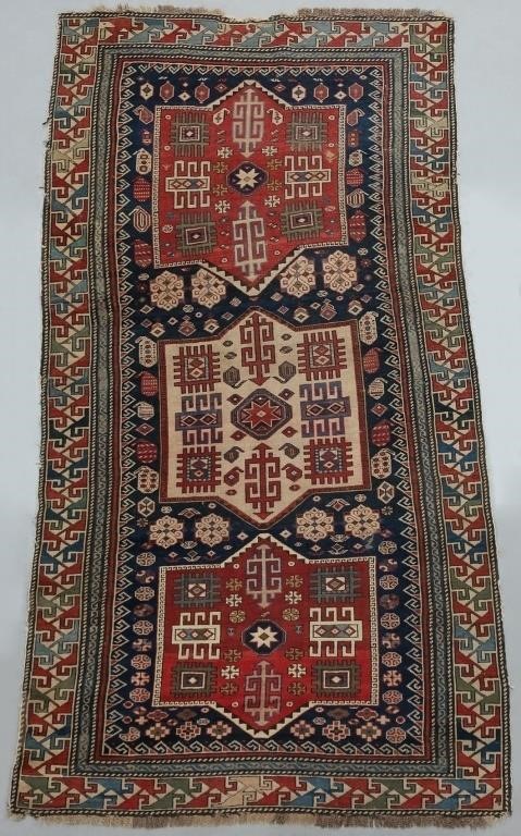 Kazak center hall carpet with overall 31180b