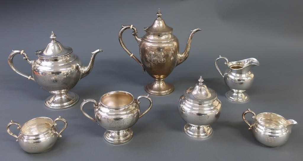 Sterling silver tea service by