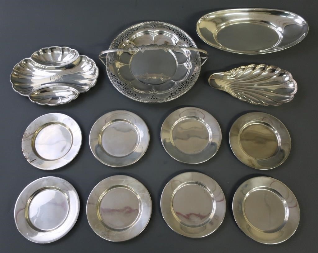 Sterling silver tableware, including