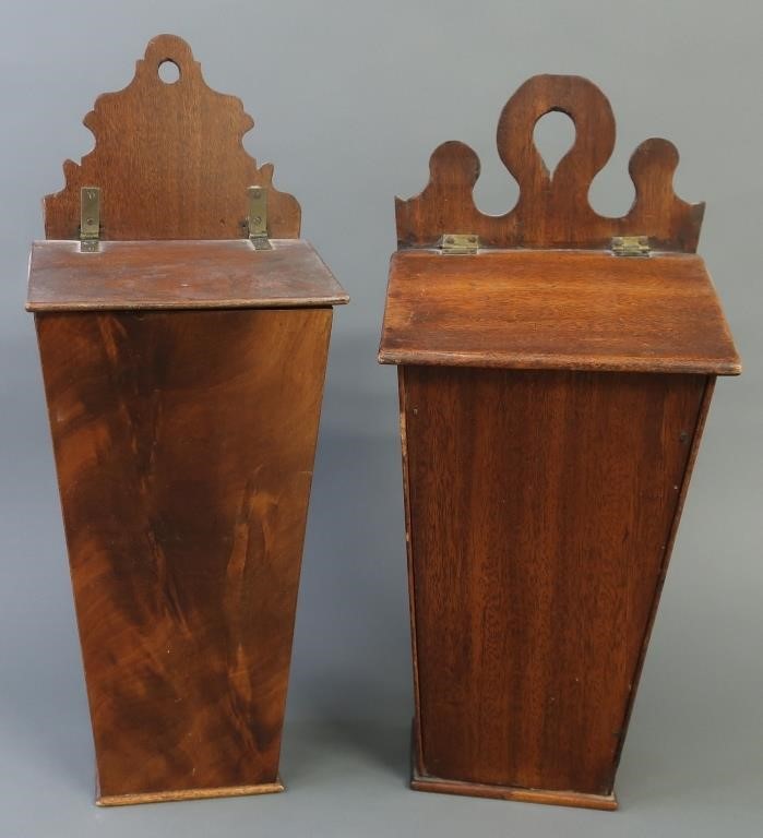 Two Georgian mahogany pipe boxes,