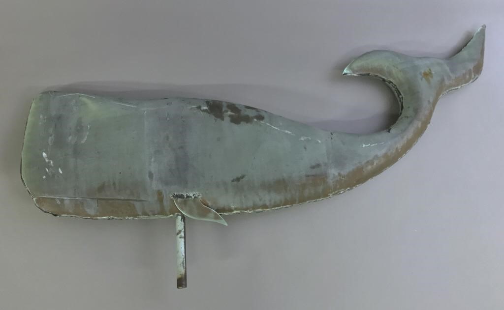 Molded copper whale weathervane  3118ab