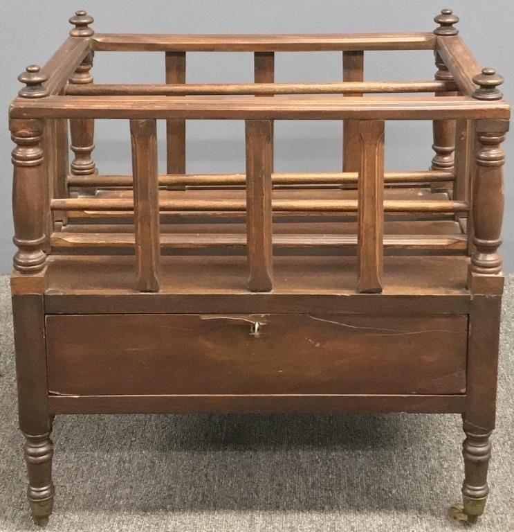 Georgian mahogany Canterbury with