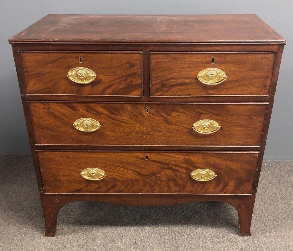 English Hepplewhite chest of drawers,