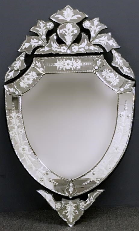 Venetian glass mirror, 20th c.,