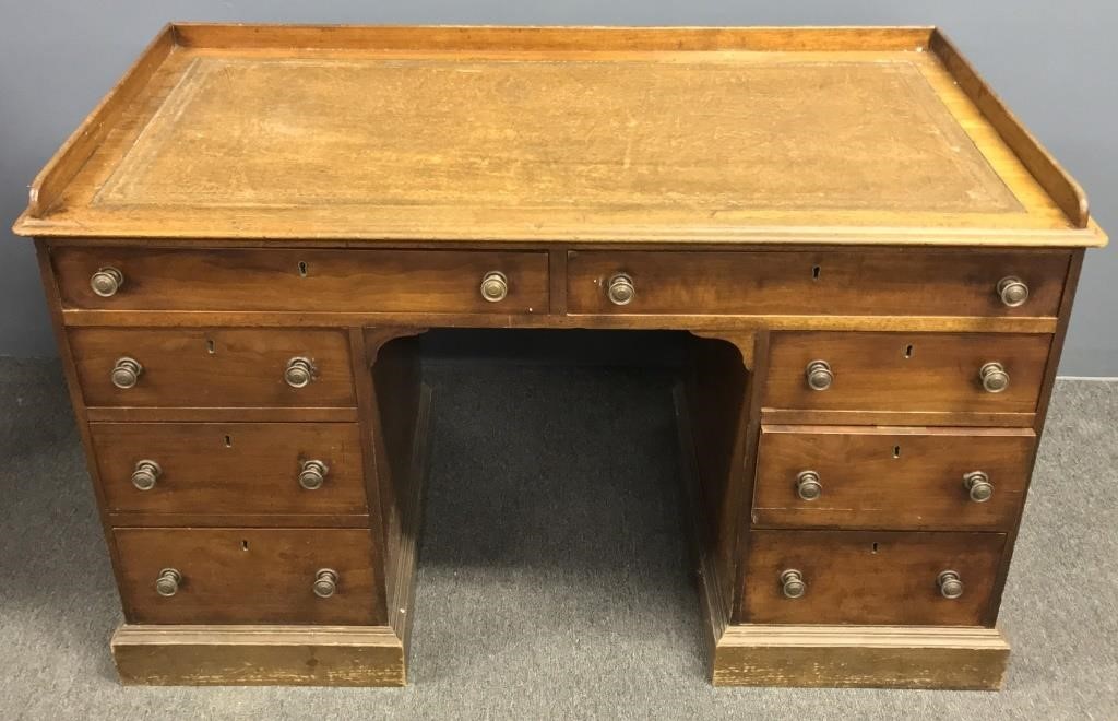 English Regency walnut partners desk