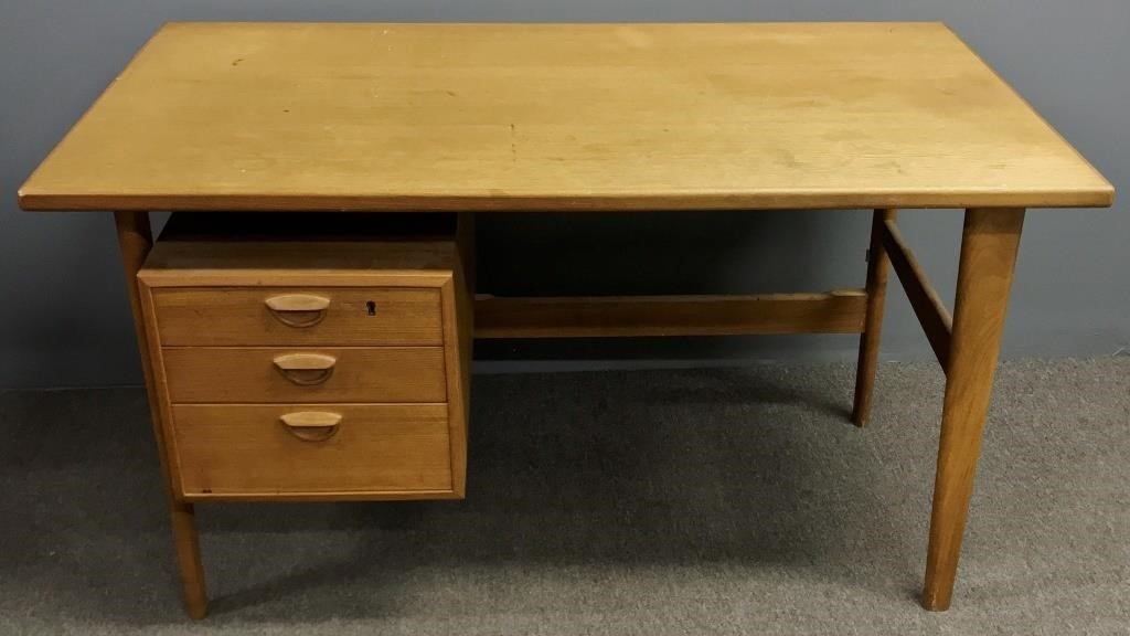 Mid-century modern desk, 28h x 53w,