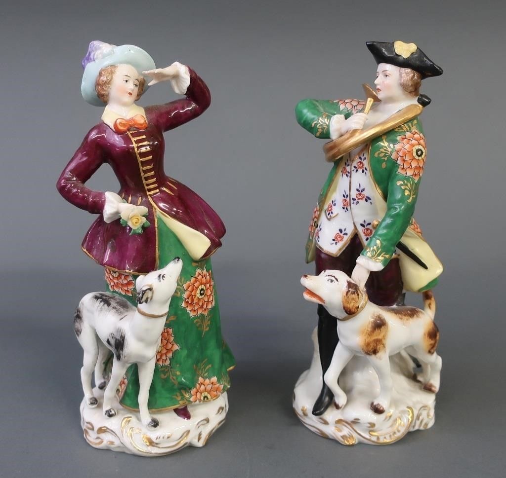 Chelsea porcelain figural group of a