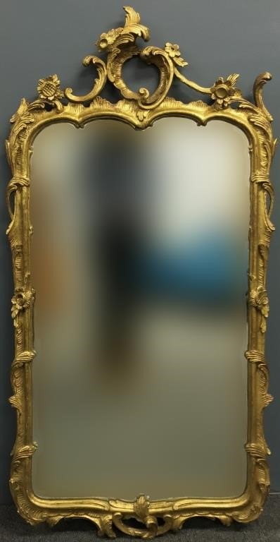 Italian carved gilt mirror, probably