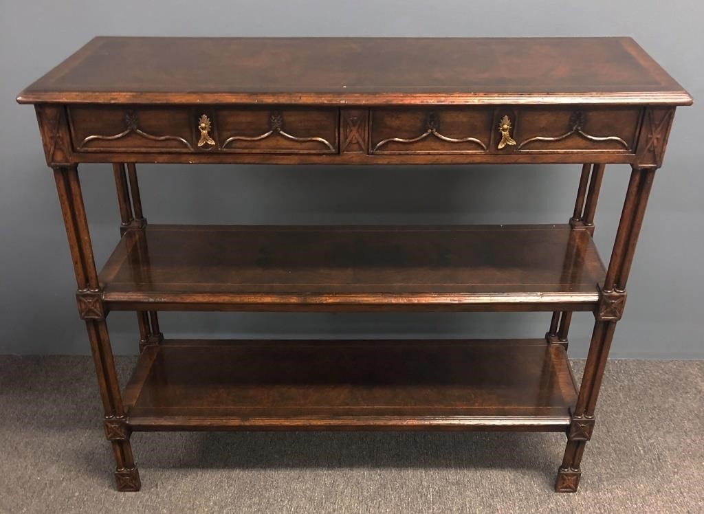 Fine two drawer Chinese Chippendale 31194a