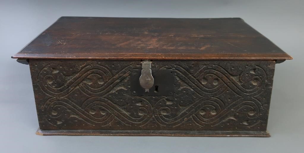 English oak bible box 17th century  311958