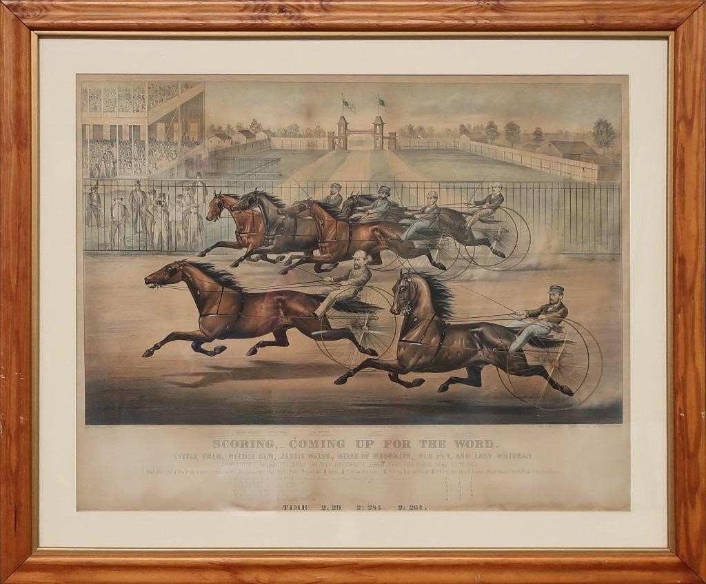 Large framed and matted Currier