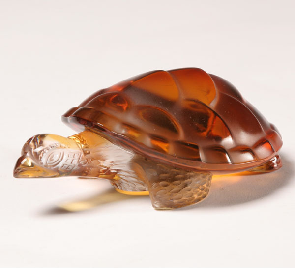 Lalique Caroline amber art glass 4e8f5