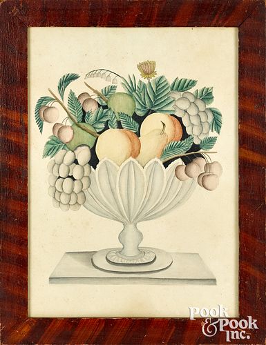 WATERCOLOR COMPOTE OF FRUIT 19TH 3119a0