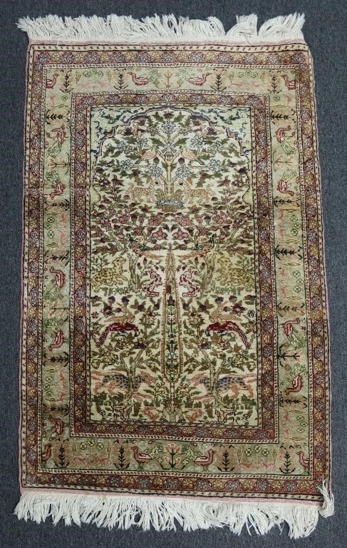 Tabriz style prayer rug, 2'11"l