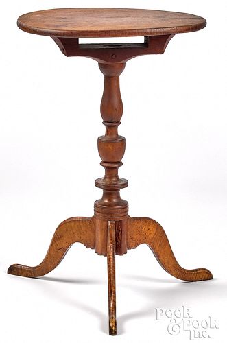 CURLY MAPLE CANDLESTAND, EARLY