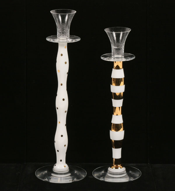 Pair of contemporary Daum glass 4e8fc