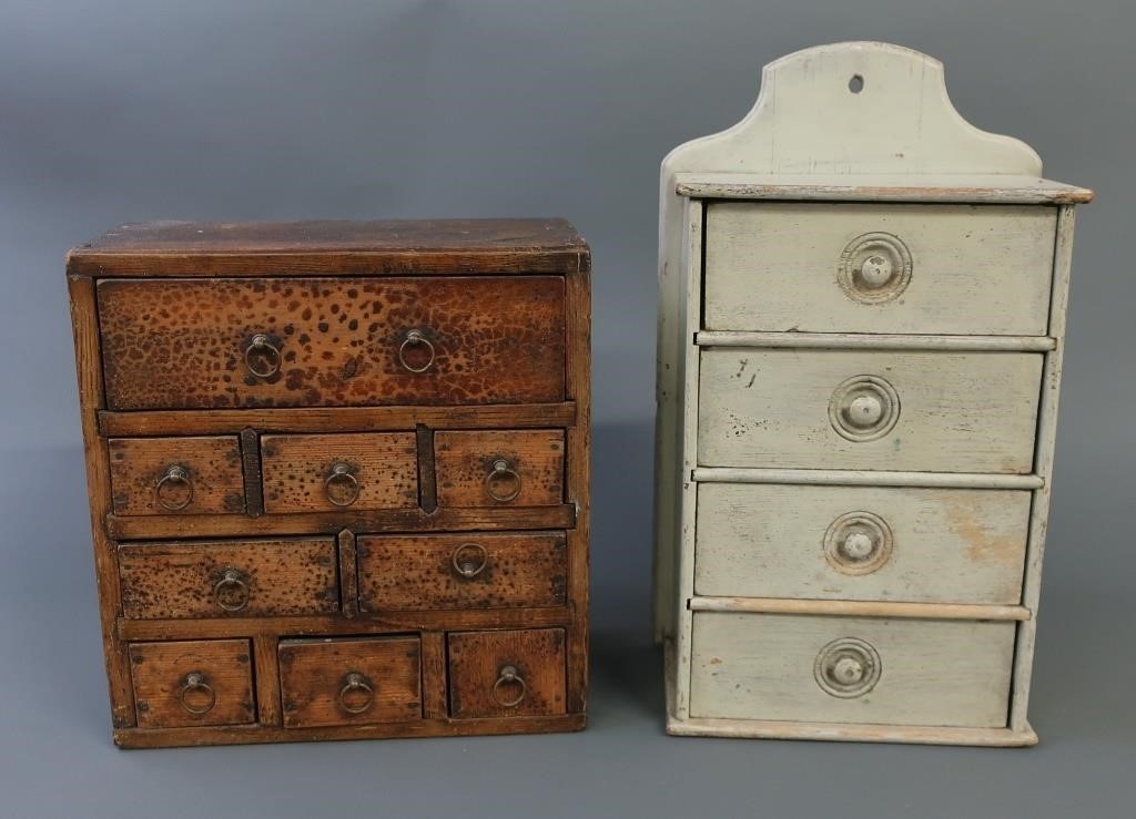 Miniature pine chest of drawers