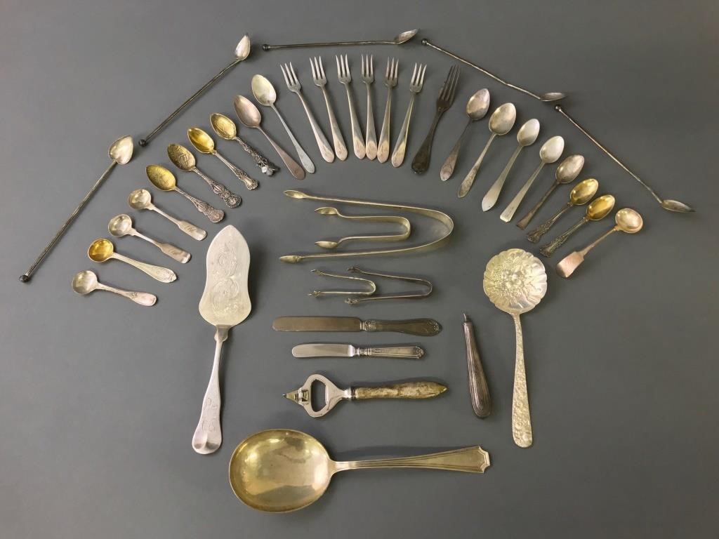 Sterling and coin silver flatware