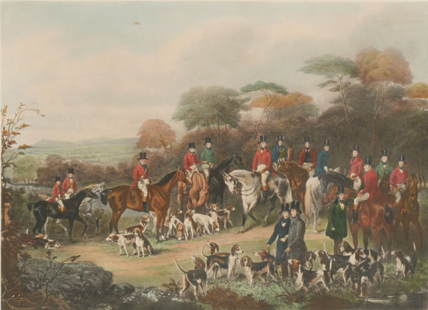 "The Bury Hunt", lithograph, originally