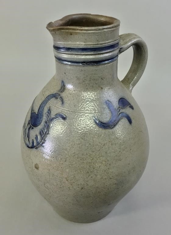 German stoneware pitcher, circa 1830